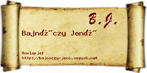 Bajnóczy Jenő névjegykártya