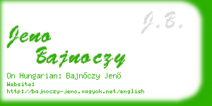 jeno bajnoczy business card