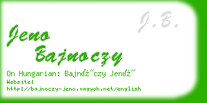 jeno bajnoczy business card